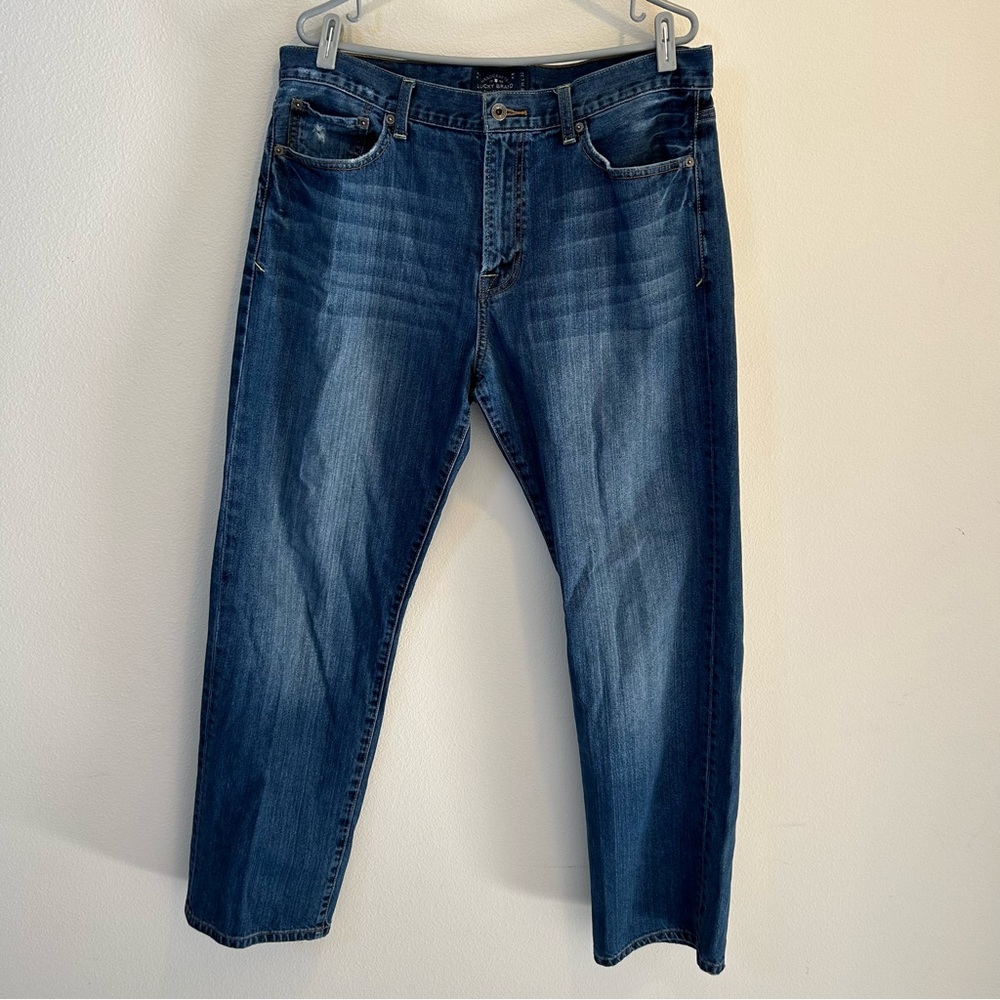 Men’s Lucky Brand Straight Leg Jeans Size 36 Inseam 32” GUC